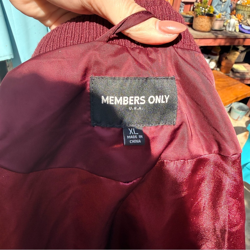 Members Only Burgundy Bomber Jacket - Picture 16 of 16